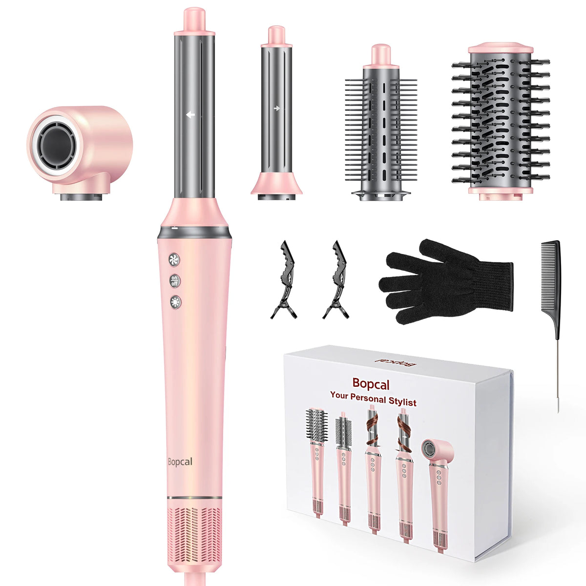Bopcal 5 In 1 Electric Hair Dryer Hot Air Comb
