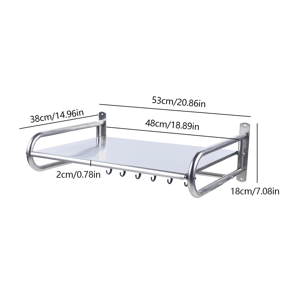 Wall Mounted Stainless Steel Microwave Oven Storage Rack