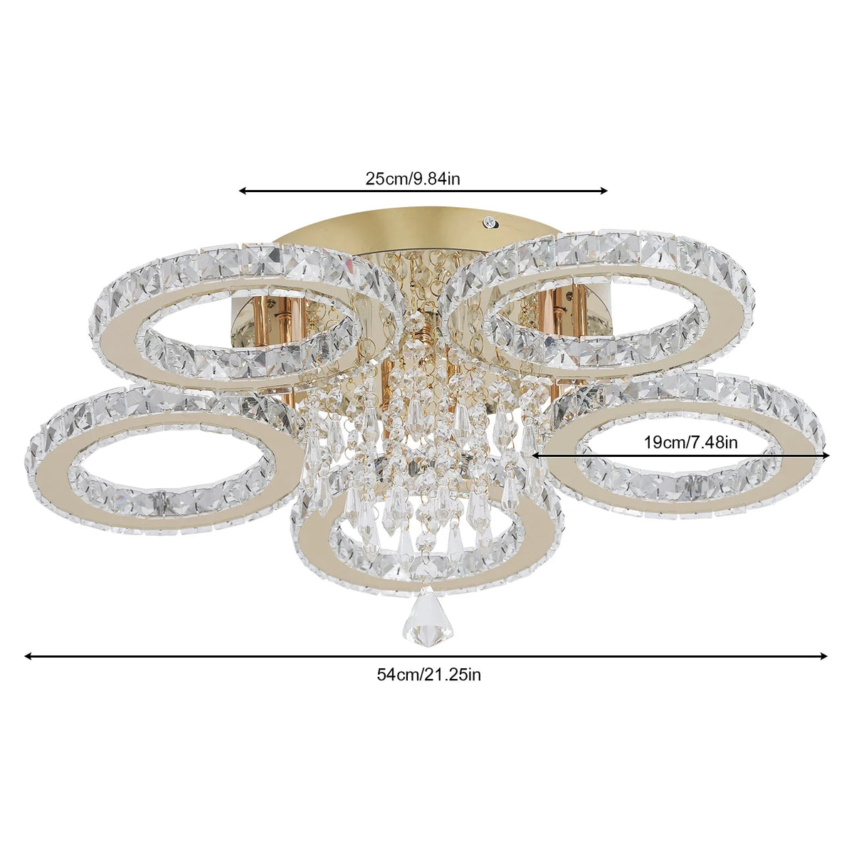 VETRULUS Crystal LED Ceiling Chandelier For Modern Home Lighting