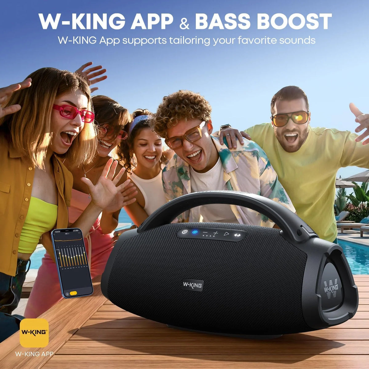 W-KING Wireless Bluetooth Speaker For Outdoor Entertainment
