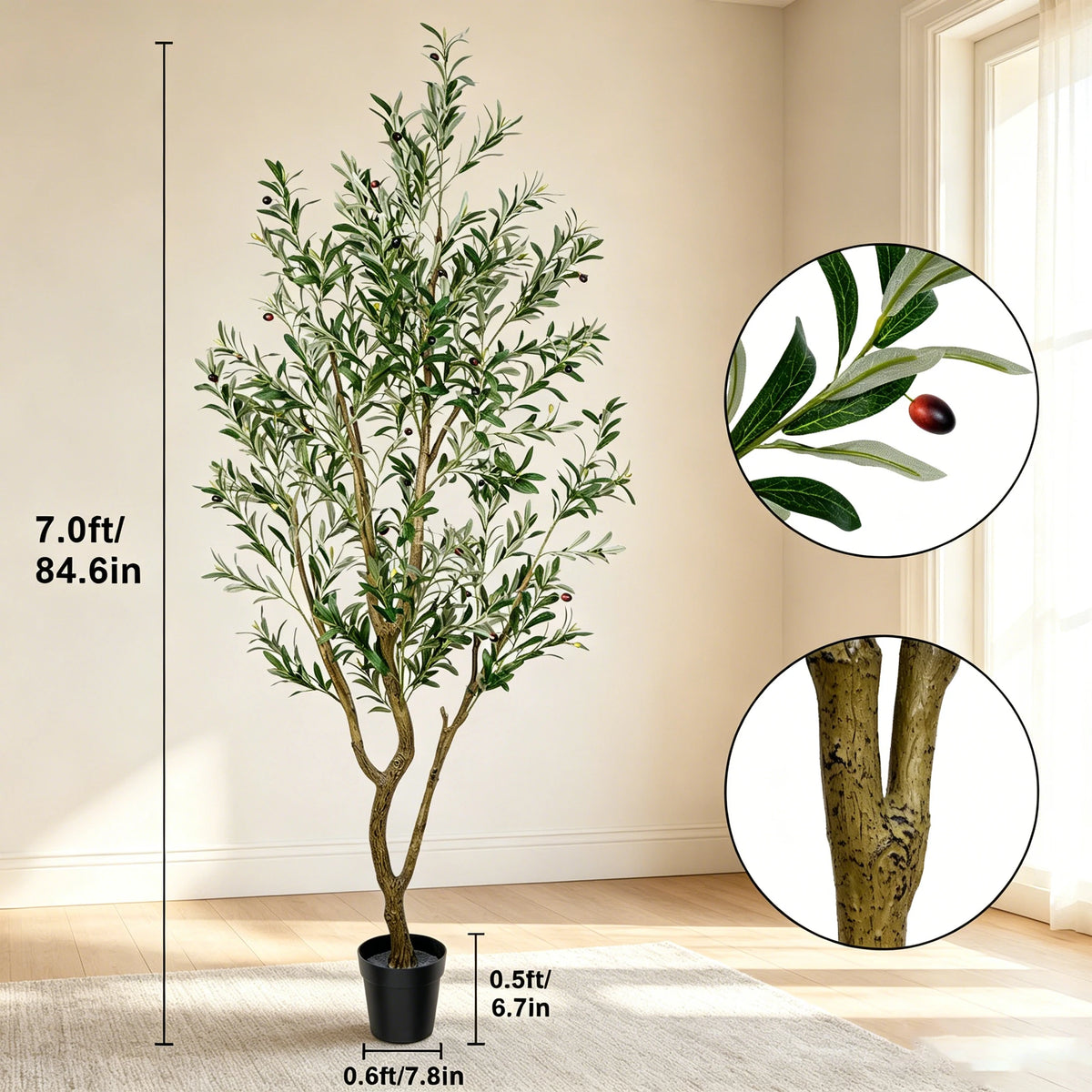 Olitree Artificial Olive Tree With Pot For Indoor Decoration