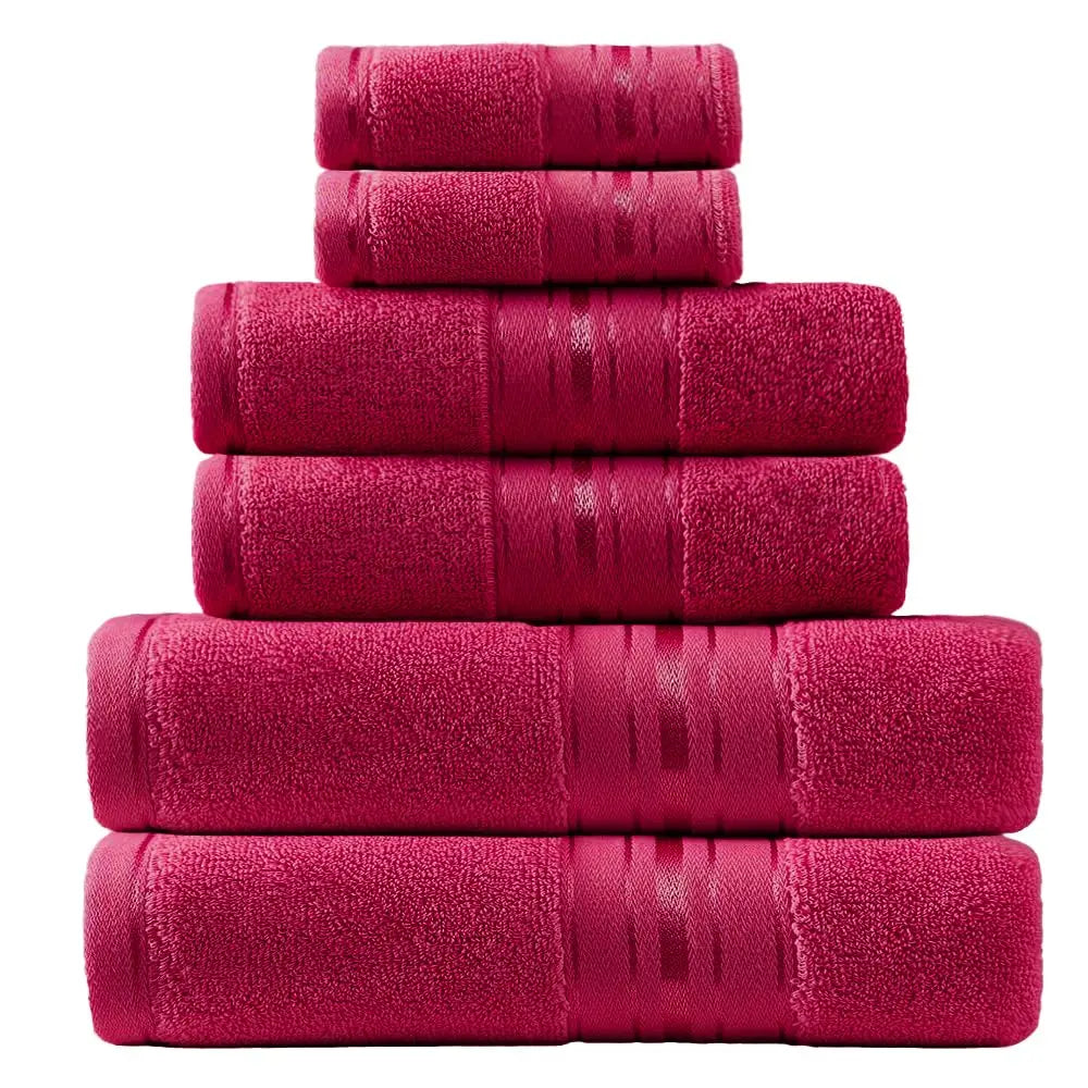 Premium 6 Piece Cotton Bath Towel Set For Modern Homes