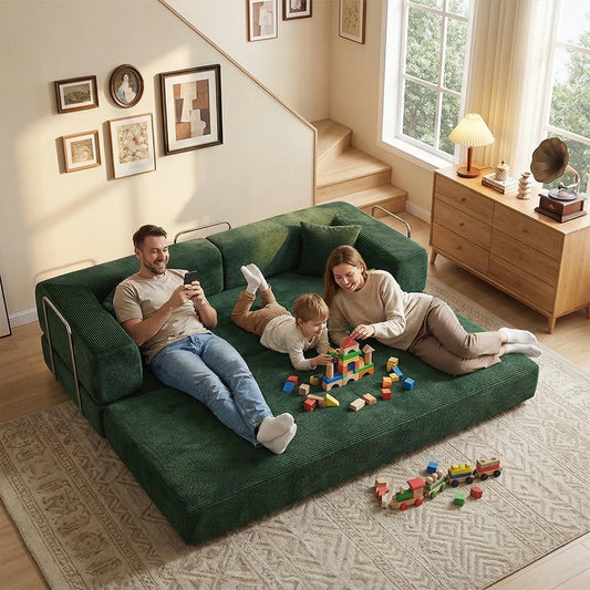 YQzyphyna Modern Convertible Futon Sofa Bed For Living Room