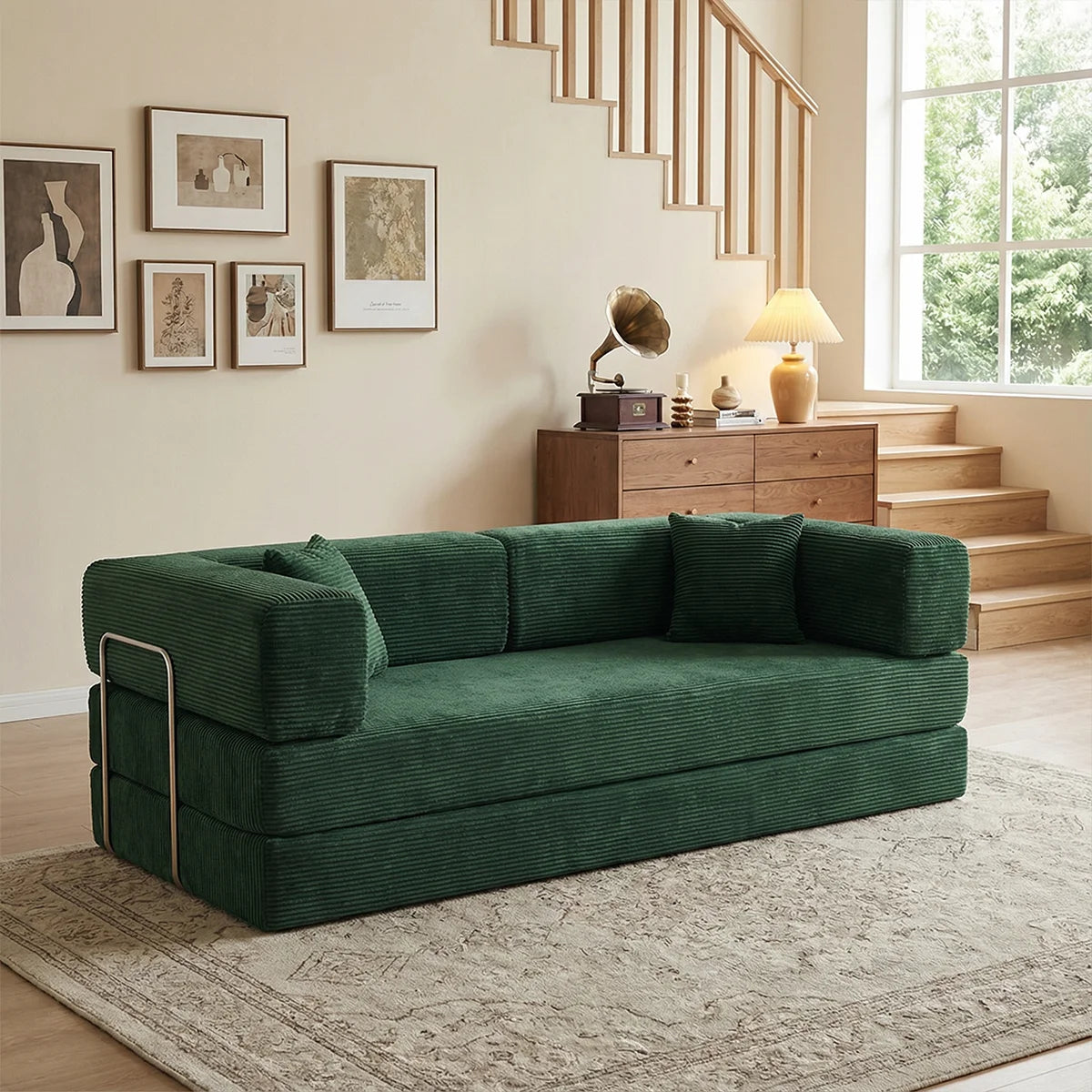 YQzyphyna Modern Convertible Futon Sofa Bed For Living Room