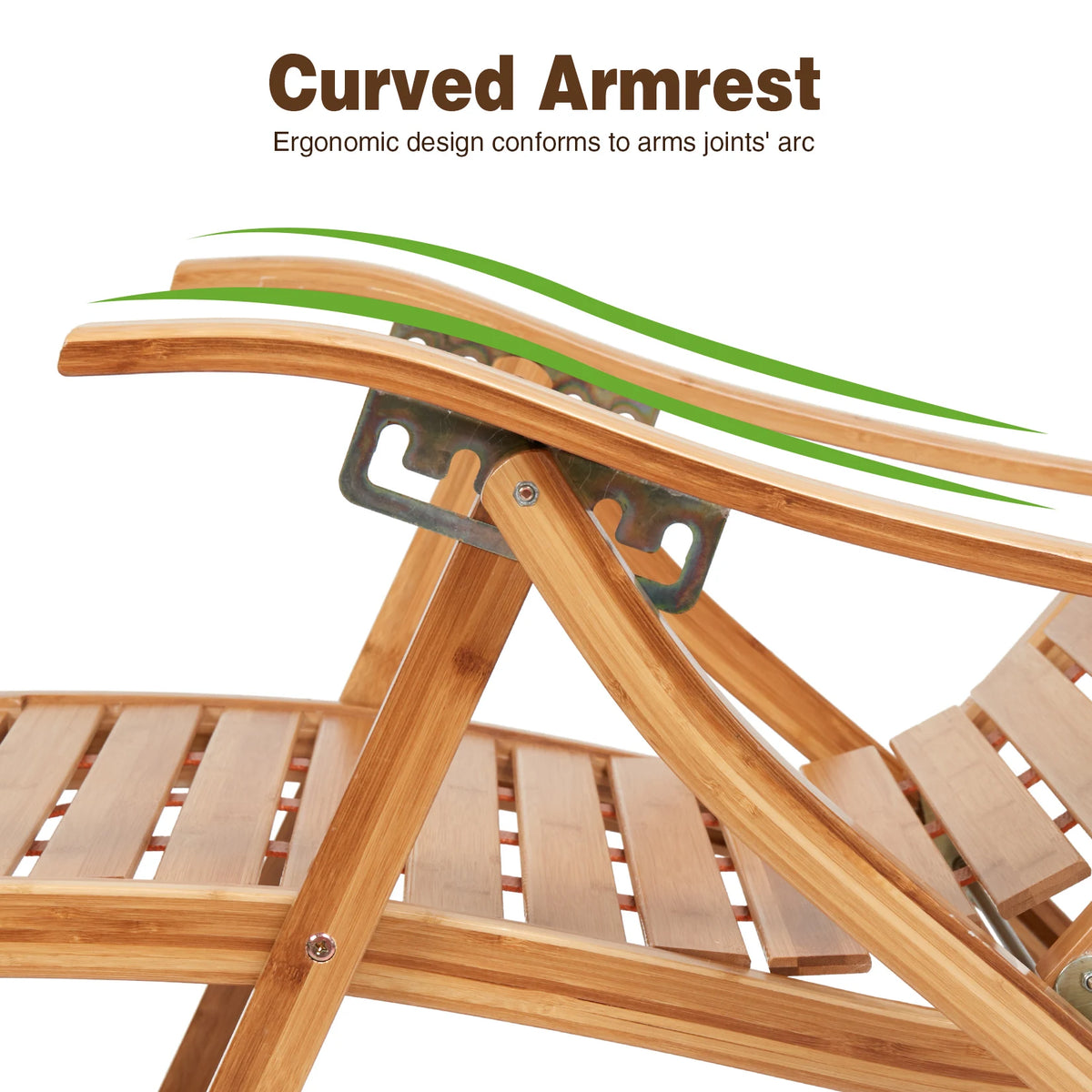 Bingopaw Foldable Bamboo Rocking Chair For Indoor And Outdoor