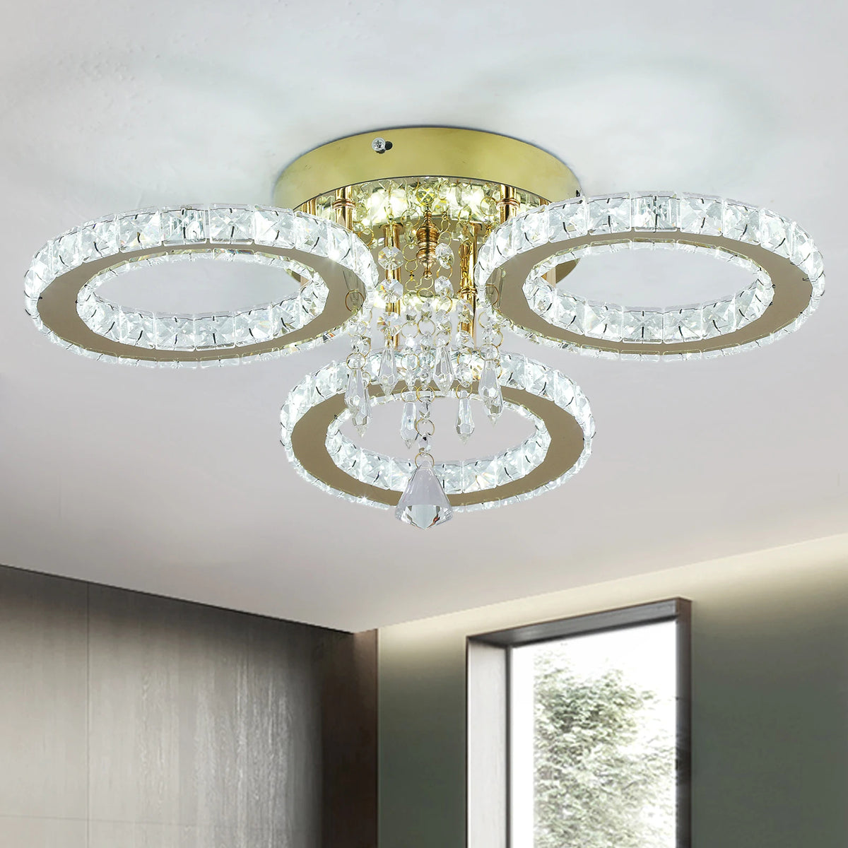 VETRULUS Crystal LED Ceiling Chandelier For Modern Home Lighting