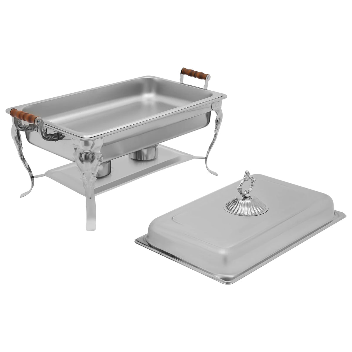 Bymaocar Stainless Steel Single Burner Chafing Dish Food Warmer