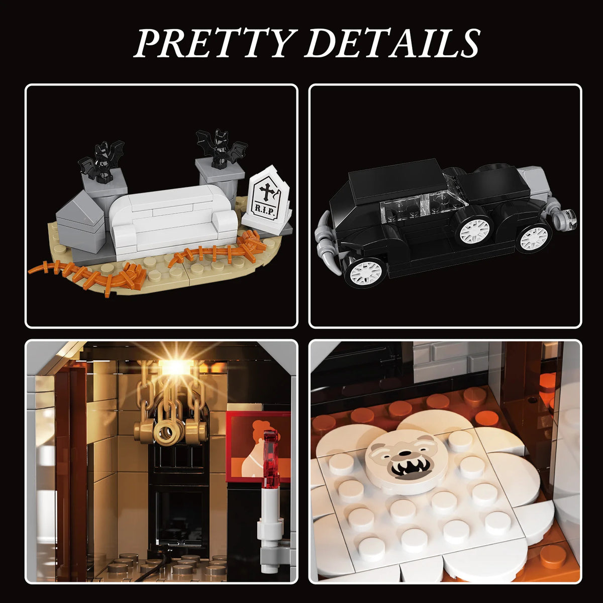 Gothic House Building Blocks Nightfall Manor Architecture Ornament Gift