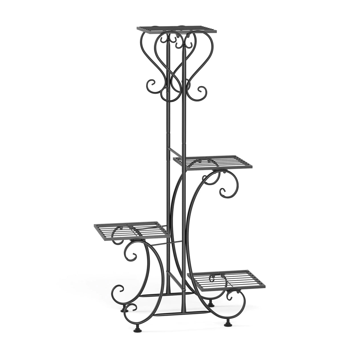 4 Tier Metal Plant Stand for Indoor Outdoor Flower Pot Display Rack