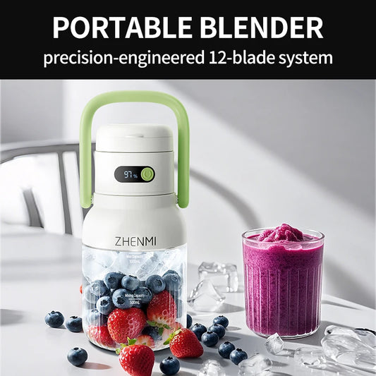 Zhenmi Cordless USB Rechargeable Blender For Smoothies And Shakes