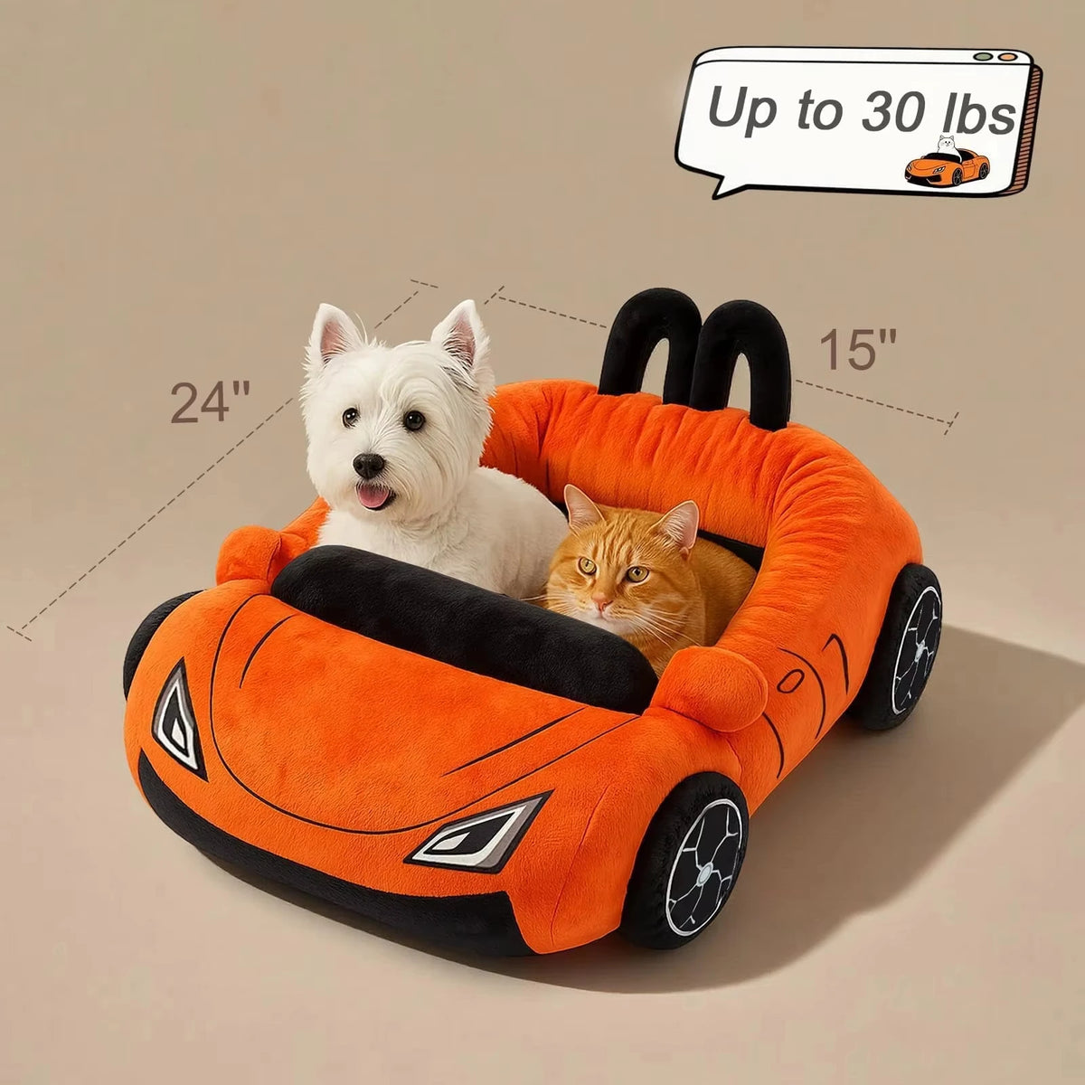 CWV Supercar Cat Bed, Soft Washable Cozy Pet Sleeping Mat