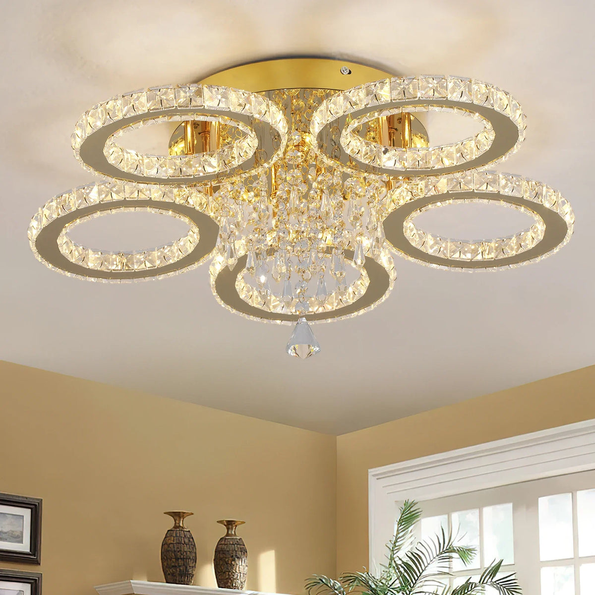VETRULUS Crystal LED Ceiling Chandelier For Modern Home Lighting