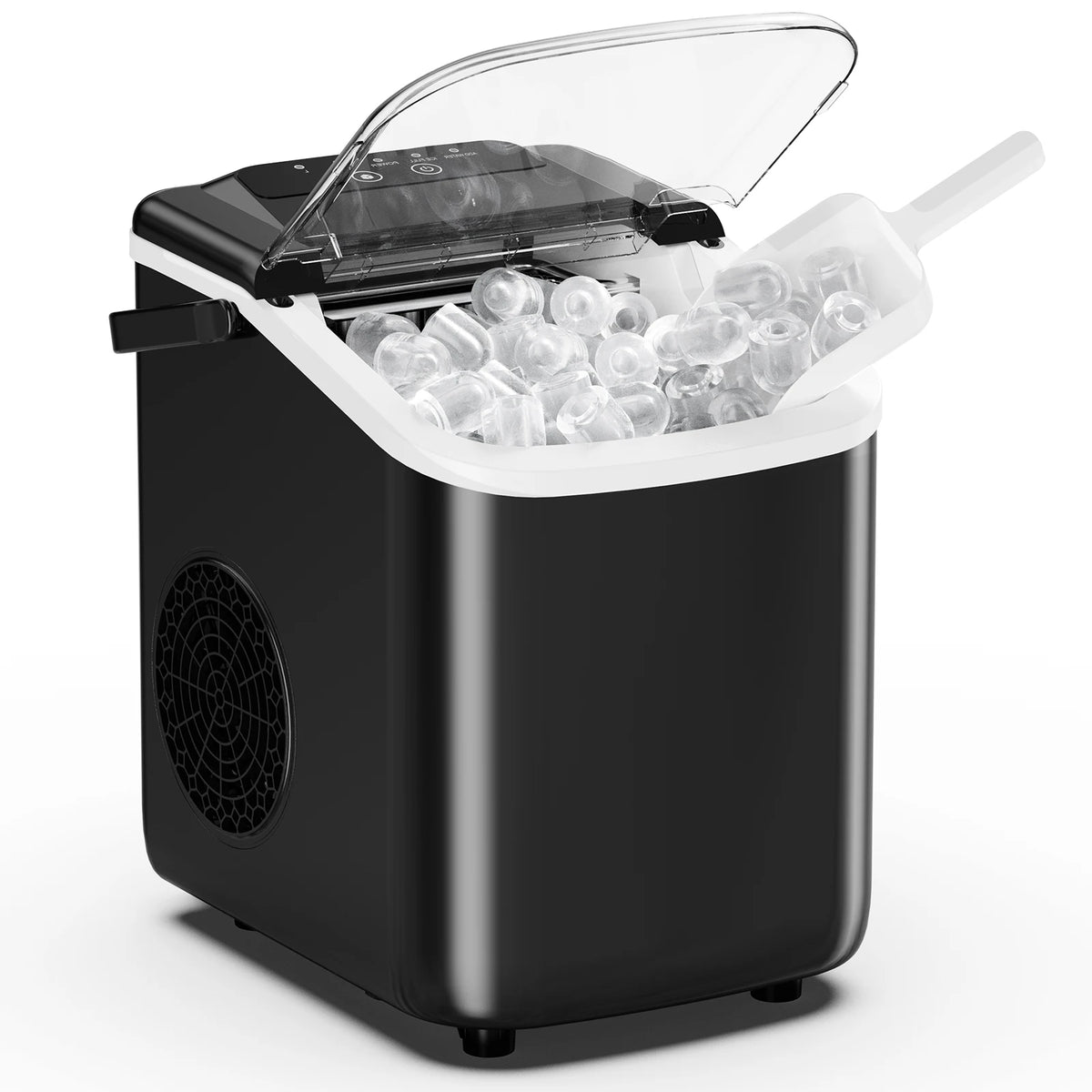 Jhk Portable Countertop Ice Maker With Convenient Carry Handle