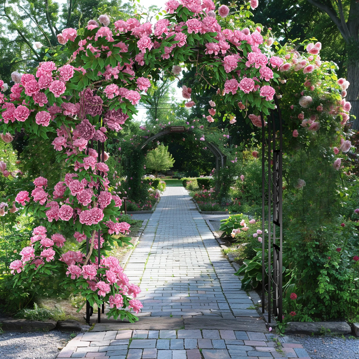 Heavy Duty Metal Garden Arbor Plant Arch Trellis