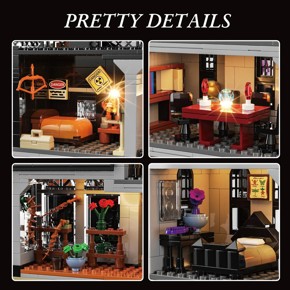 Gothic House Building Blocks Nightfall Manor Architecture Ornament Gift