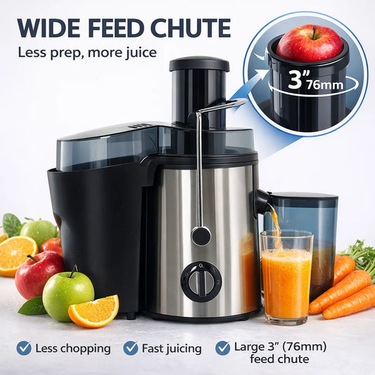 Multi Functional Fruit And Vegetable Juicer With Wide Inlet