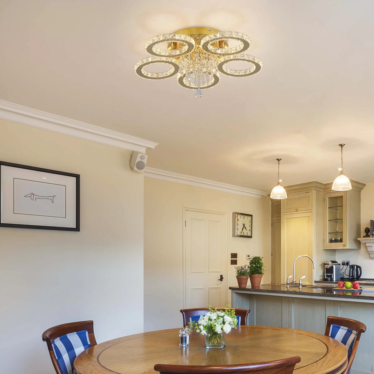 VETRULUS Crystal LED Ceiling Chandelier For Modern Home Lighting