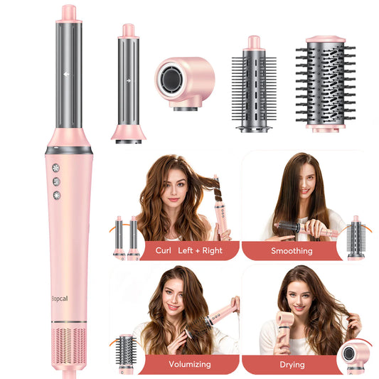 Bopcal 5 In 1 Hair Dryer And Hot Air Comb Electric Hair Curling Iron