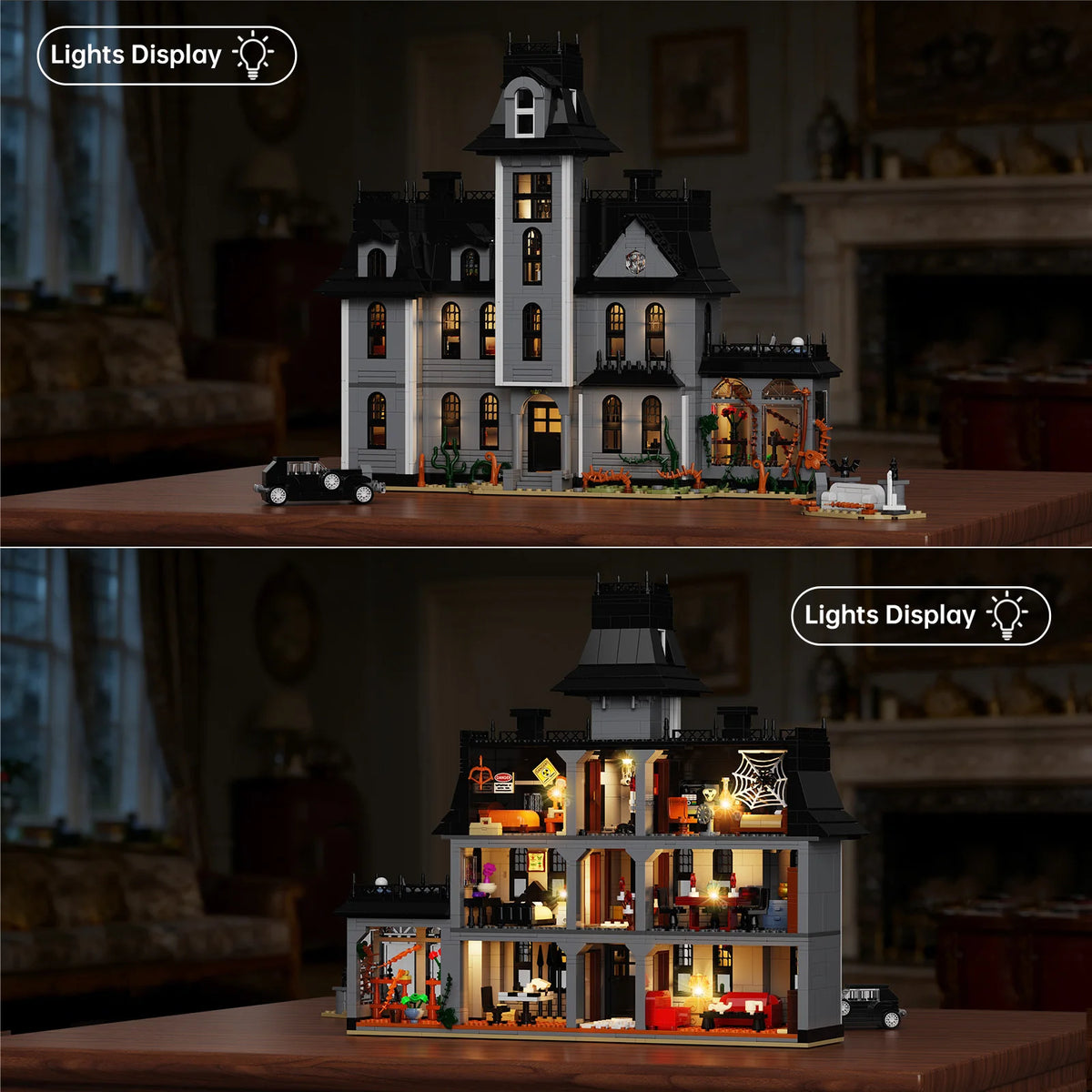 Gothic House Building Blocks Nightfall Manor Architecture Ornament Gift