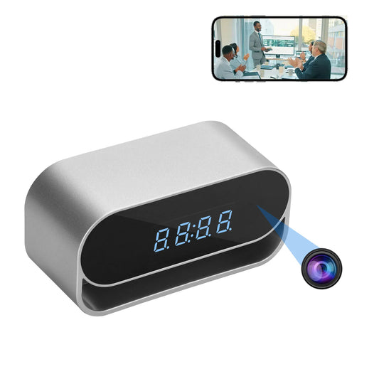 Ouvis 4K HD Clock Camera Featuring Night Vision Motion Detection