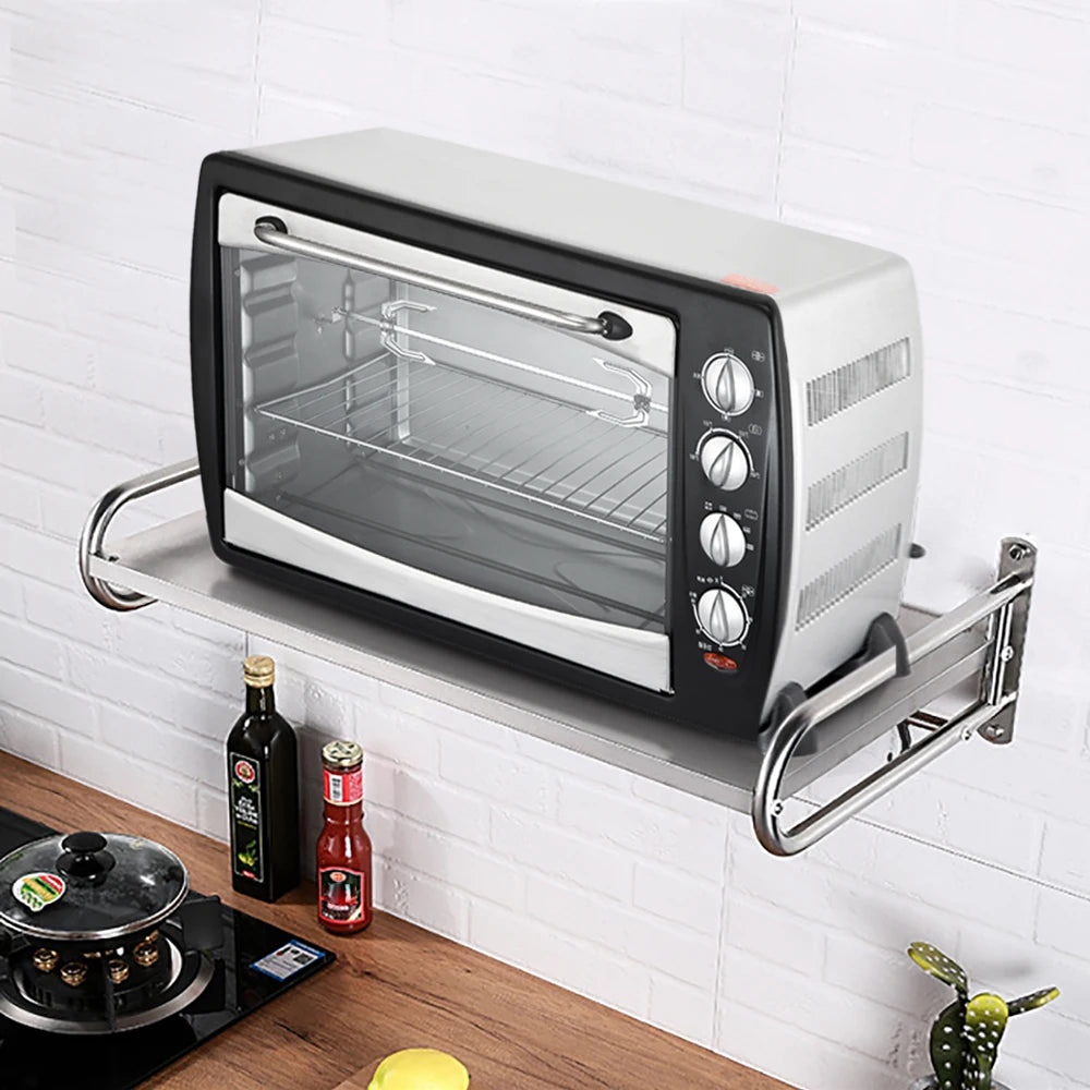 Wall Mounted Stainless Steel Microwave Oven Storage Rack