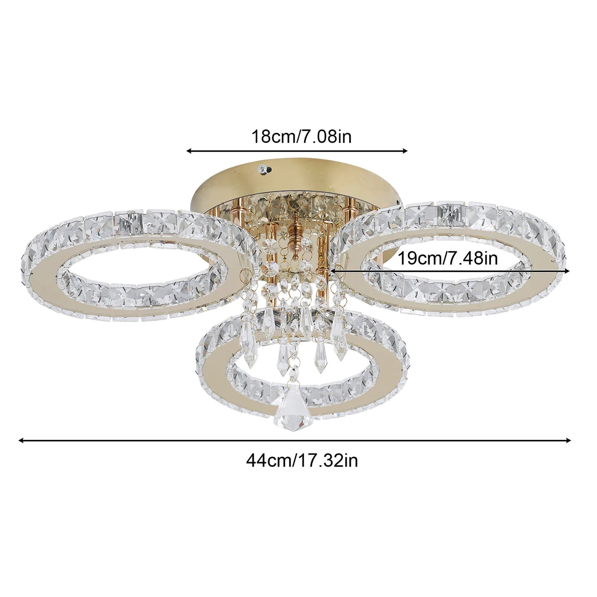 VETRULUS Crystal LED Ceiling Chandelier For Modern Home Lighting