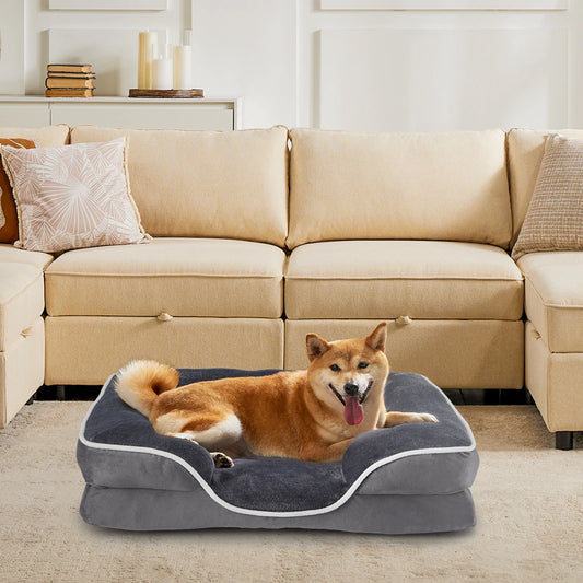 JHK Orthopedic Memory Foam Dog Bed for Small Pets Indoor