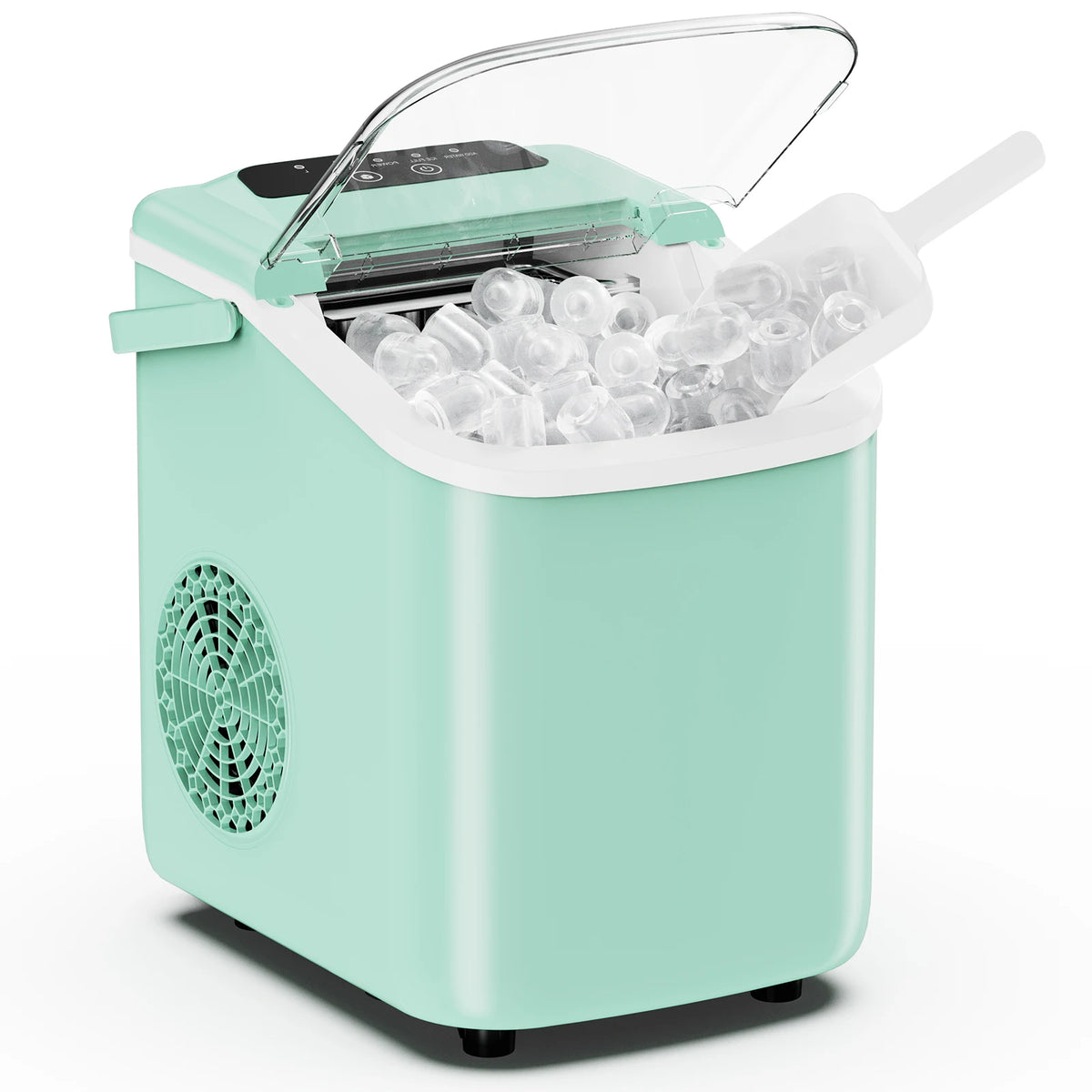 Jhk Portable Countertop Ice Maker With Convenient Carry Handle
