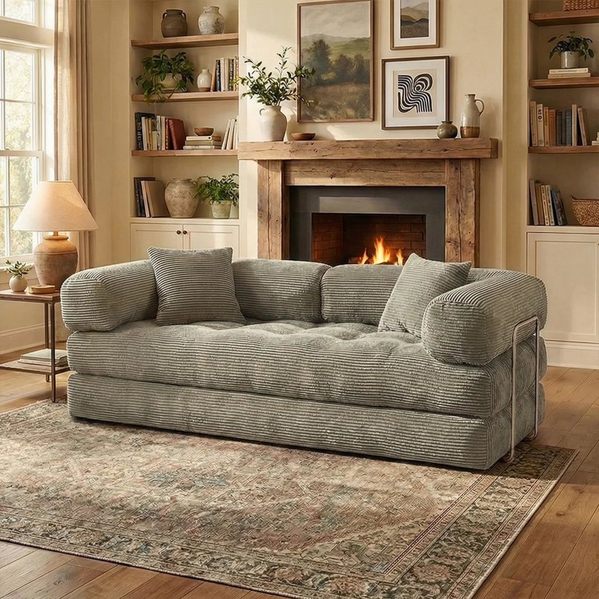 YQzyphyna Modern Convertible Futon Sofa Bed For Living Room