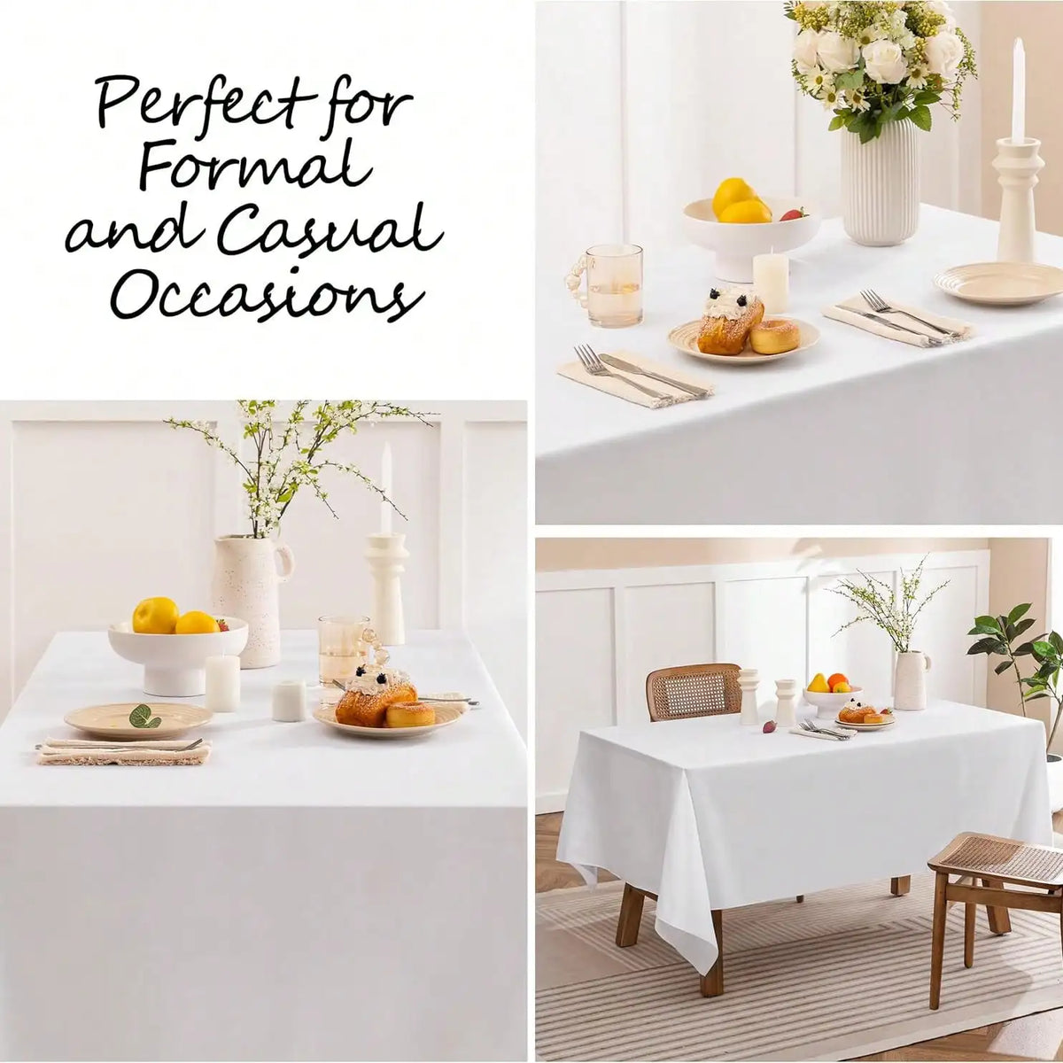 Reusable Washable Polyester Tablecloth For Weddings And Events