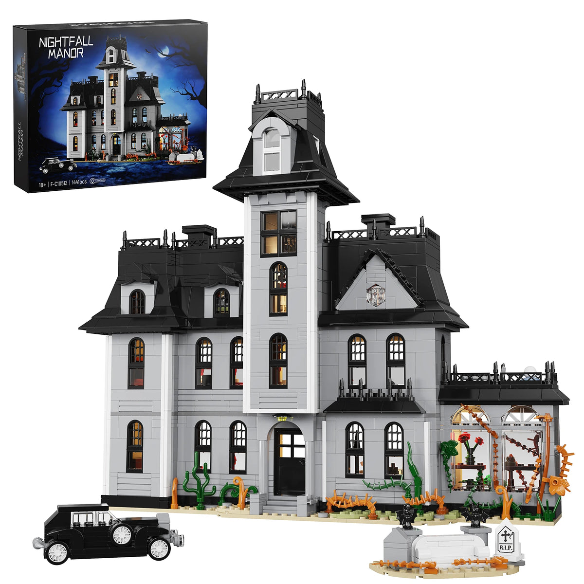 Gothic House Building Blocks Nightfall Manor Architecture Ornament Gift
