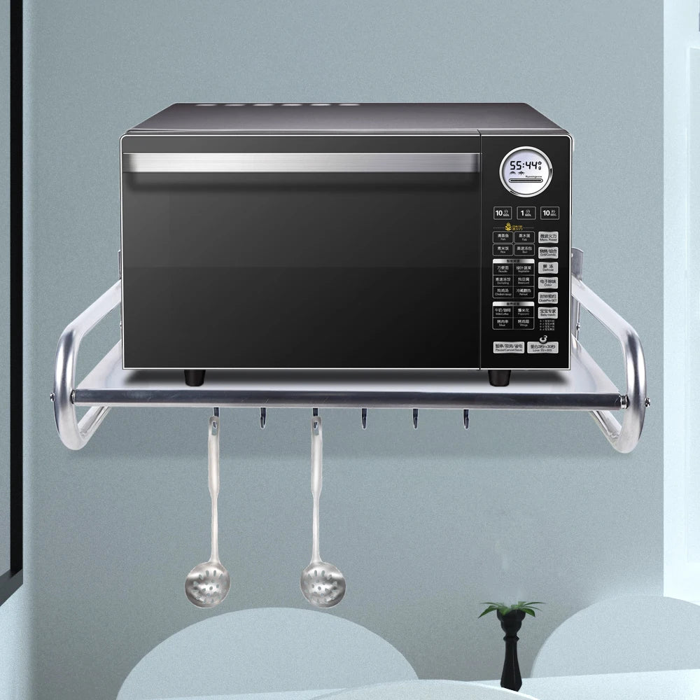 Wall Mounted Stainless Steel Microwave Oven Storage Rack