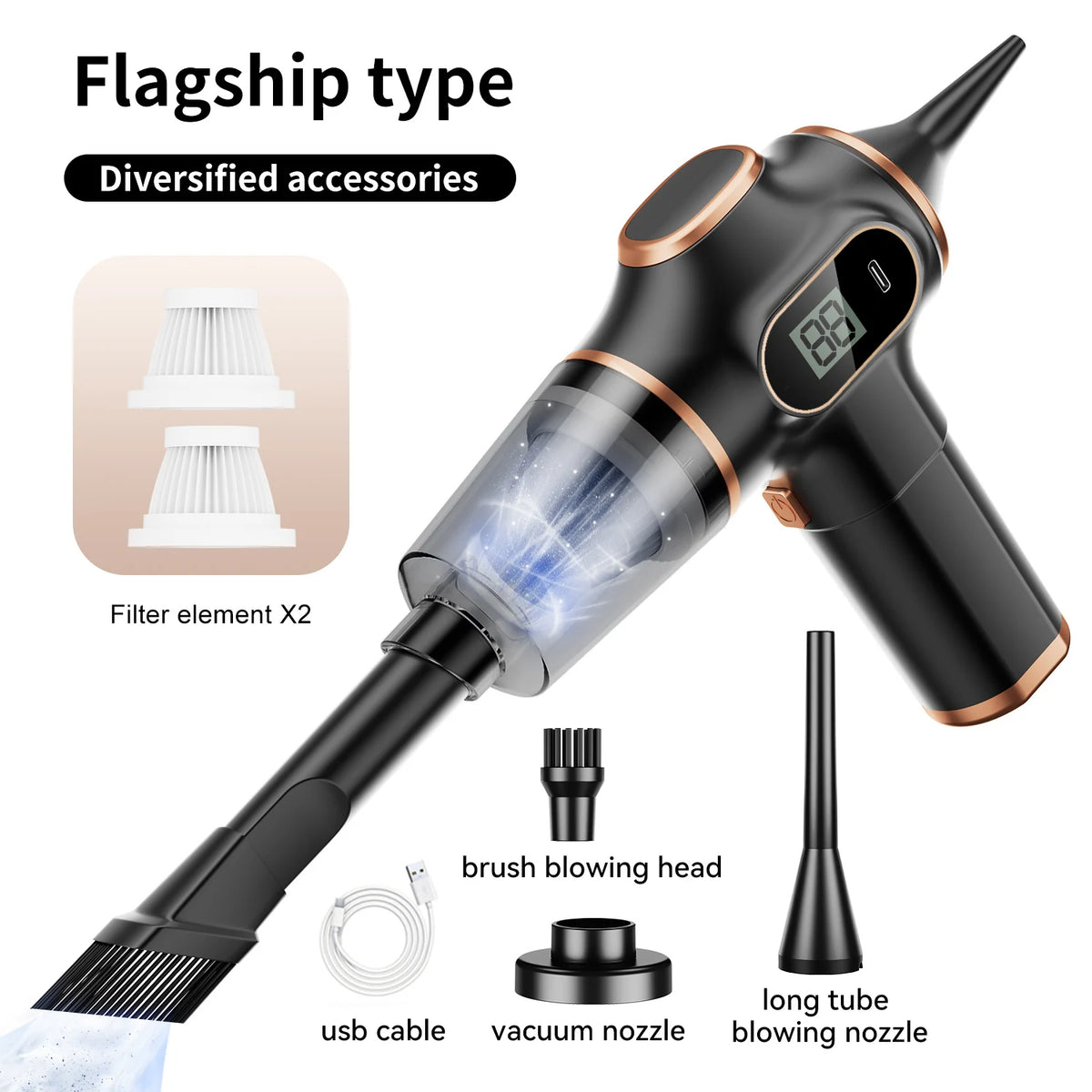 Wireless Mini Car Vacuum Cleaner For Home And Office