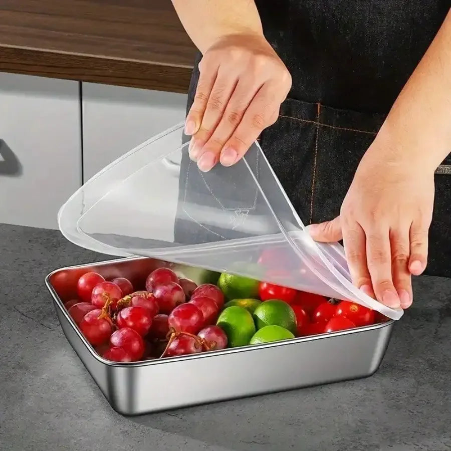 Stainless Steel Reusable Food Storage Containers With Sealed Lids