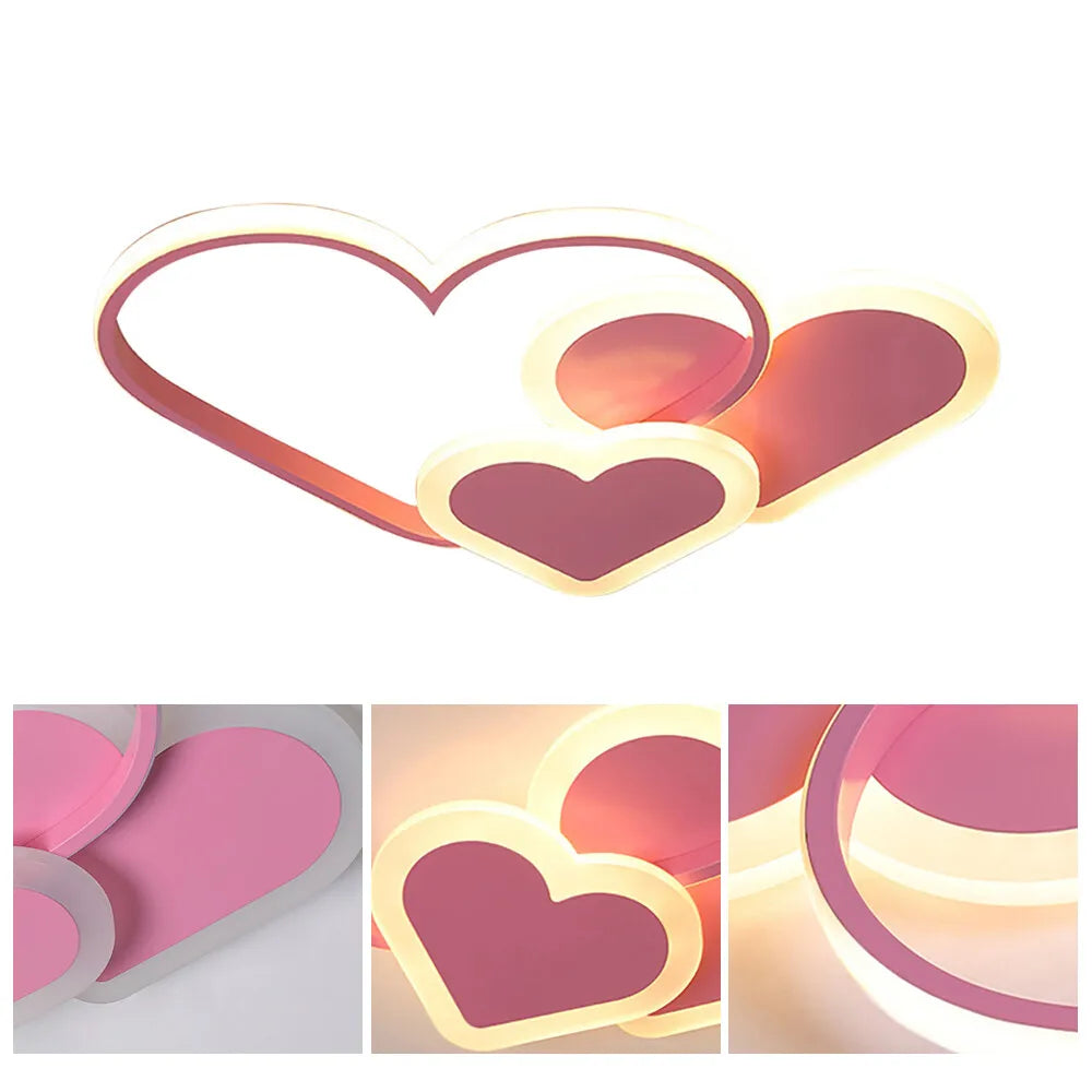Heart-Shaped LED Ceiling Lamp 36W With Remote Control