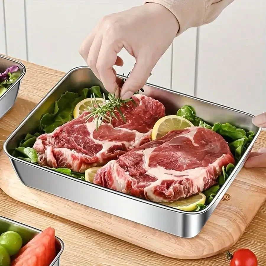 Stainless Steel Reusable Food Storage Containers With Sealed Lids