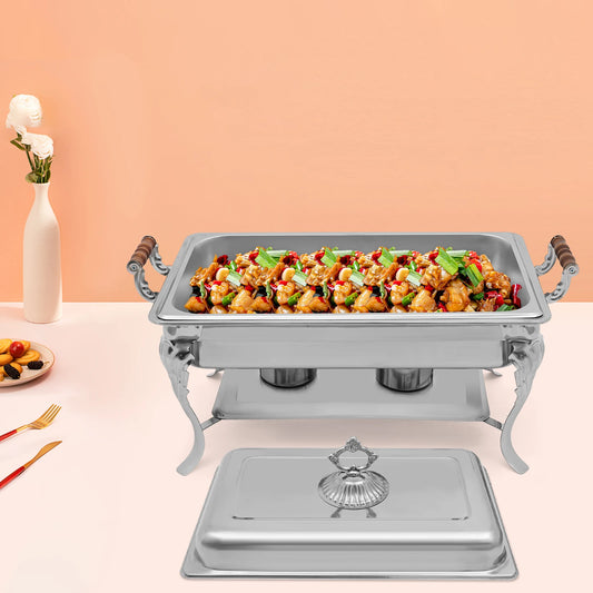 Bymaocar Stainless Steel Single Burner Chafing Dish Food Warmer