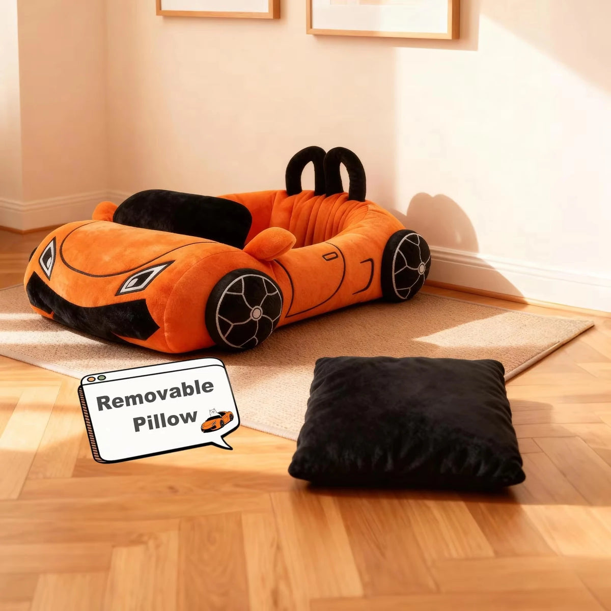 CWV Supercar Cat Bed, Soft Washable Cozy Pet Sleeping Mat