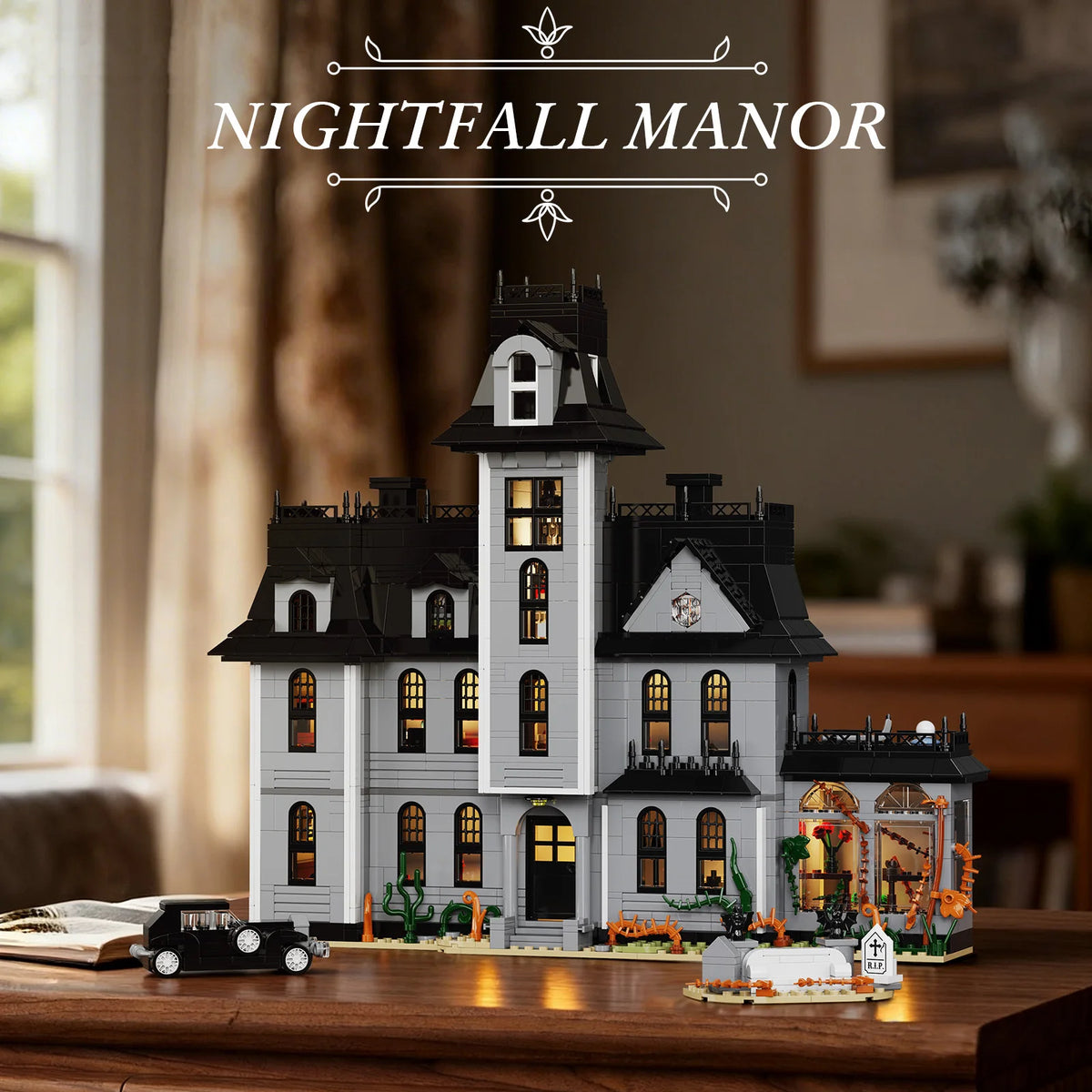Gothic House Building Blocks Nightfall Manor Architecture Ornament Gift