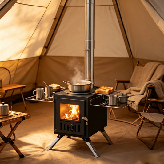 Portable Stainless Steel Wood Burning Hot Tent Stove And Grill