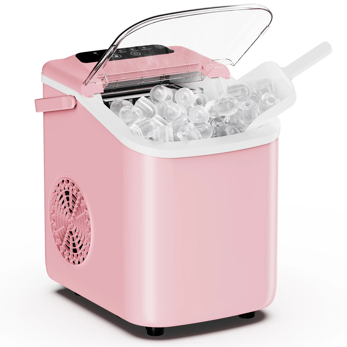 Jhk Portable Countertop Ice Maker With Convenient Carry Handle