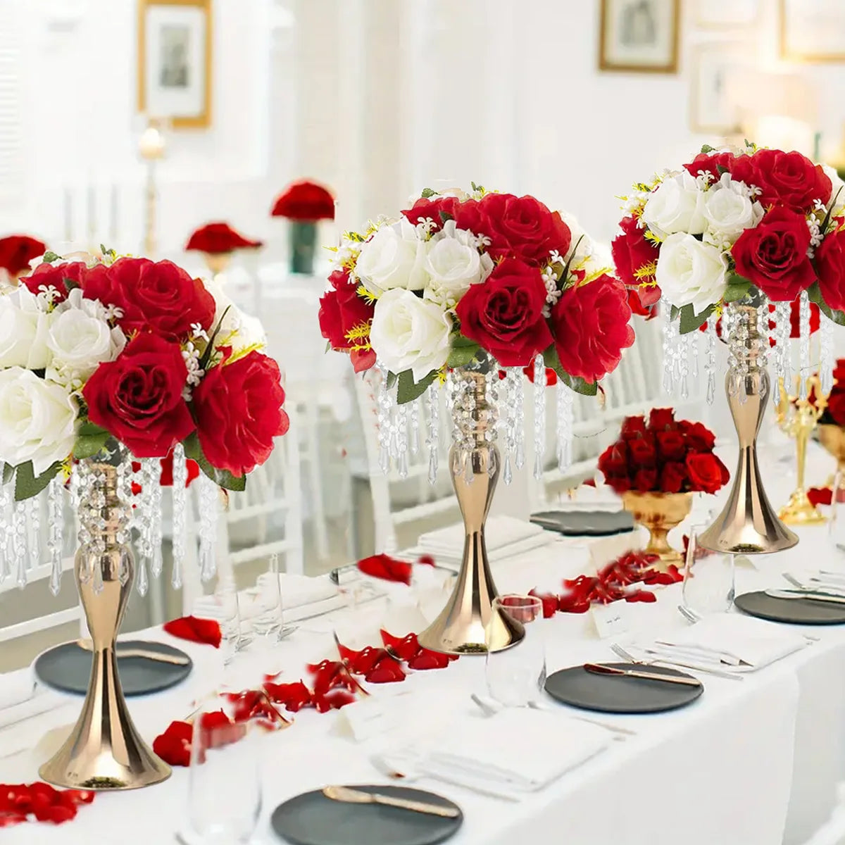Metal Trumpet Vases For Wedding Centerpieces And Home Decor