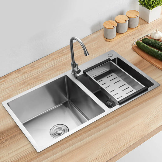 Stainless Steel Double Bowl Drop-In Kitchen Sink