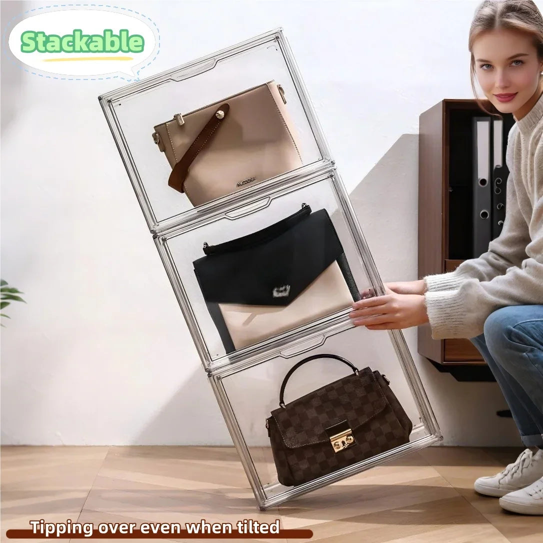 Clear Large Capacity Acrylic Display Case Storage Box Organizer For Figures Toys