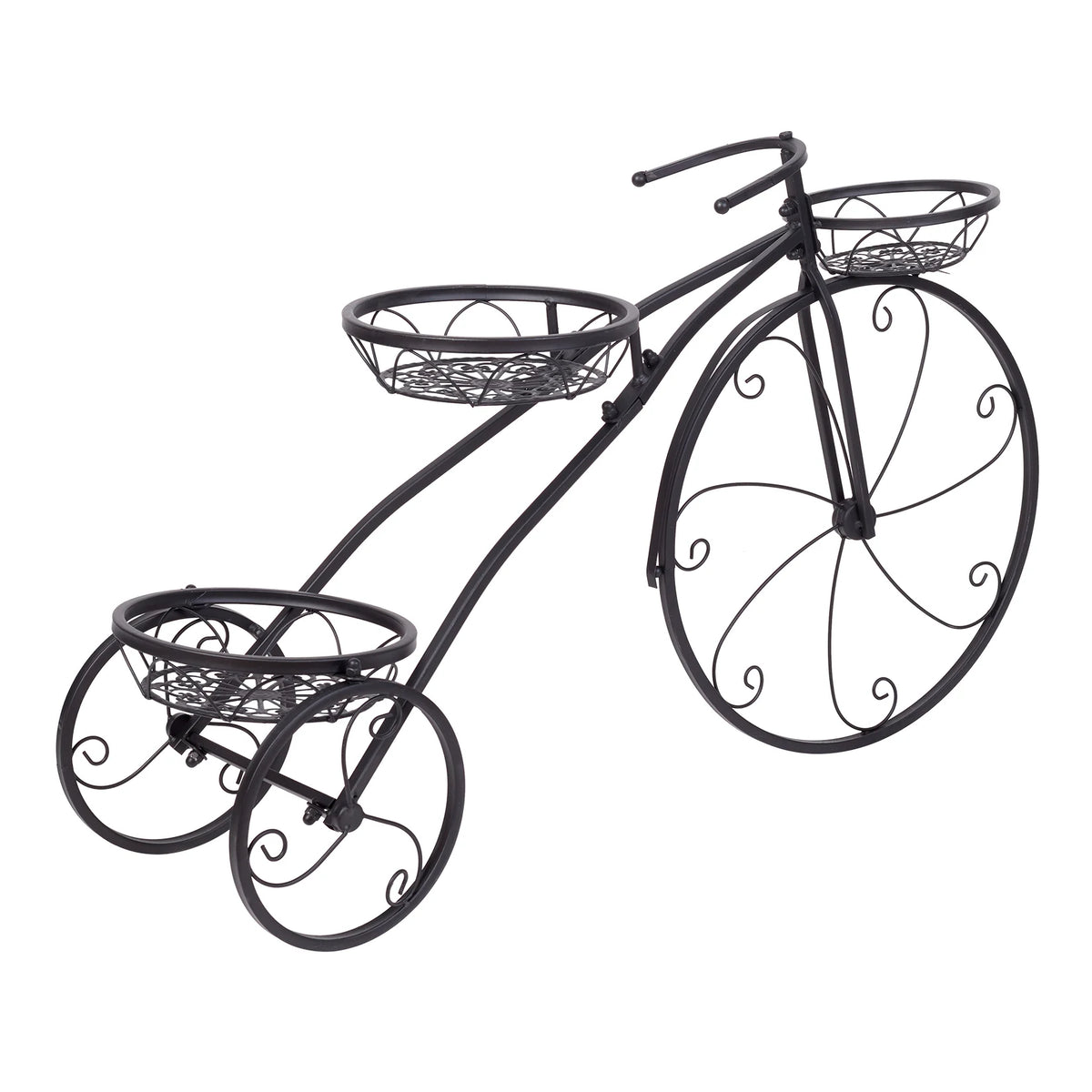 Wisfor 3 Tier Bicycle Metal Plant Stand Flower Pot Holder Garden Decor Organizer Rack