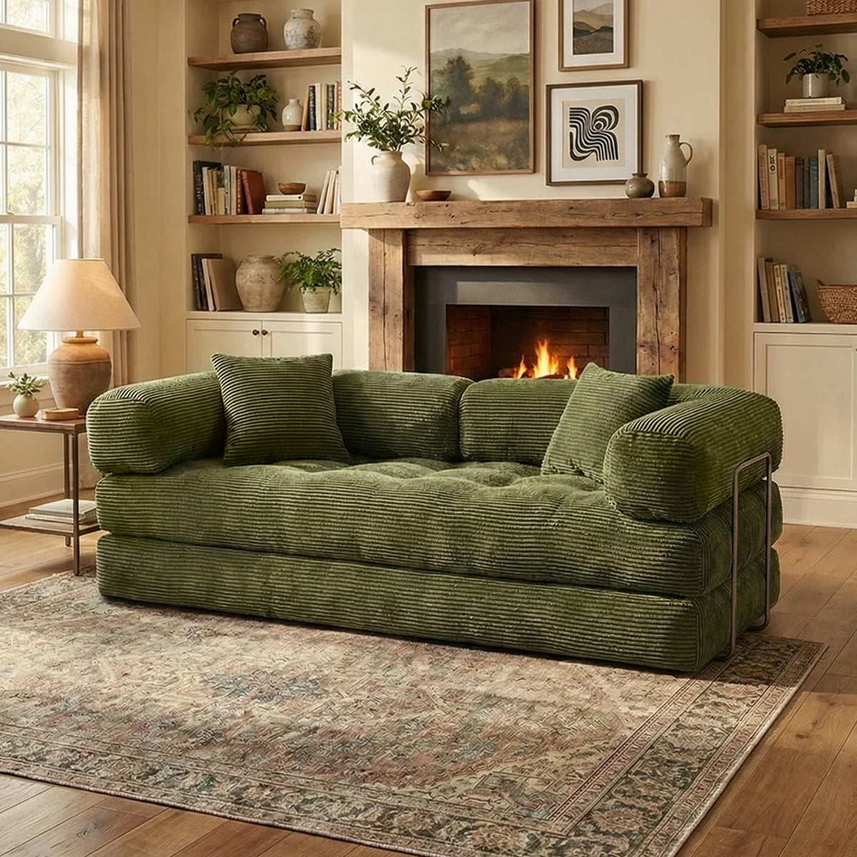 YQzyphyna Modern Convertible Futon Sofa Bed For Living Room